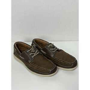 Men's Florsheim Lakeside Oxford Moc Toe 13157-200 Brown Nubuck‎ Leather Sz 9